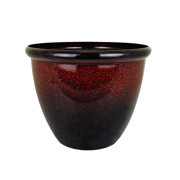 Cherry Red Glazed Belair Planter