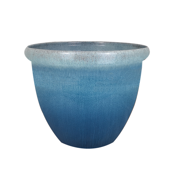 Ocean Blue Glazed Belair Planter