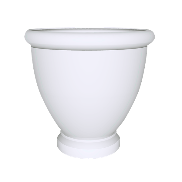 Ceramic White Glazed Urn Planter