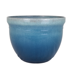 PP Ocean Blue Glazed Madison Planter