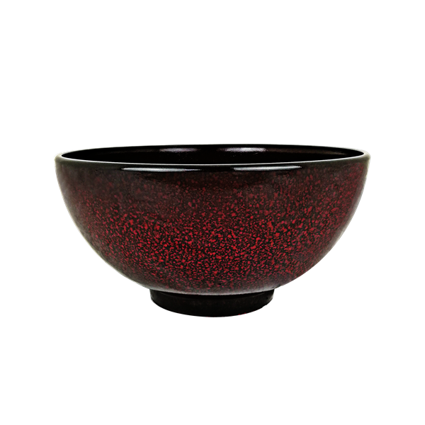 Cherry Red Glazed Bowl Planter
