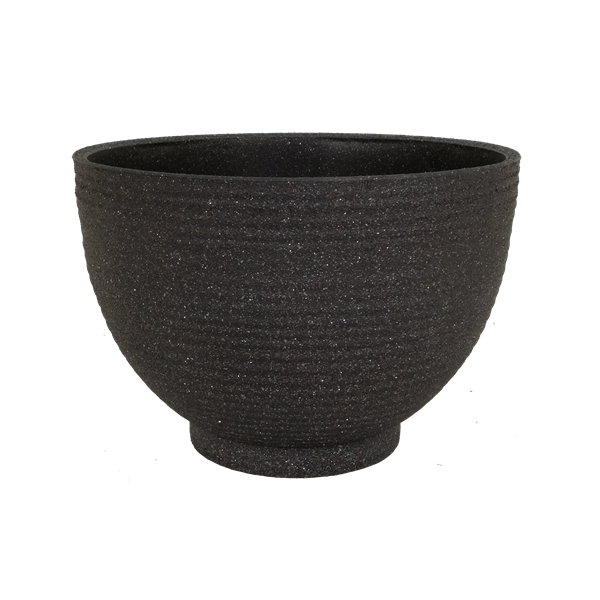 Charcoal Sandstone Bowl Planter