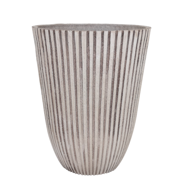 Antique Brown Vertical Stripe Planter