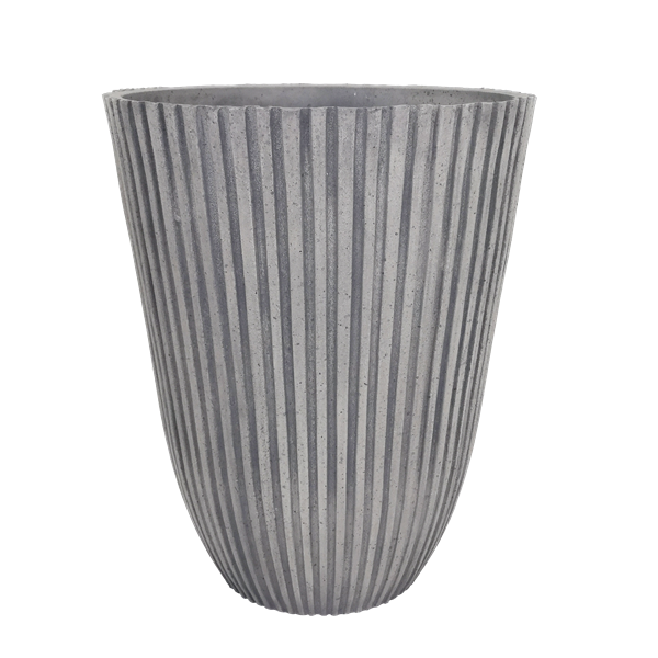 Cement Grey Vertical Stripe Planter