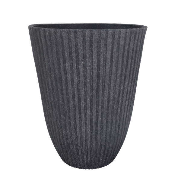 Antique Charcoal Vertical Stripe Planter