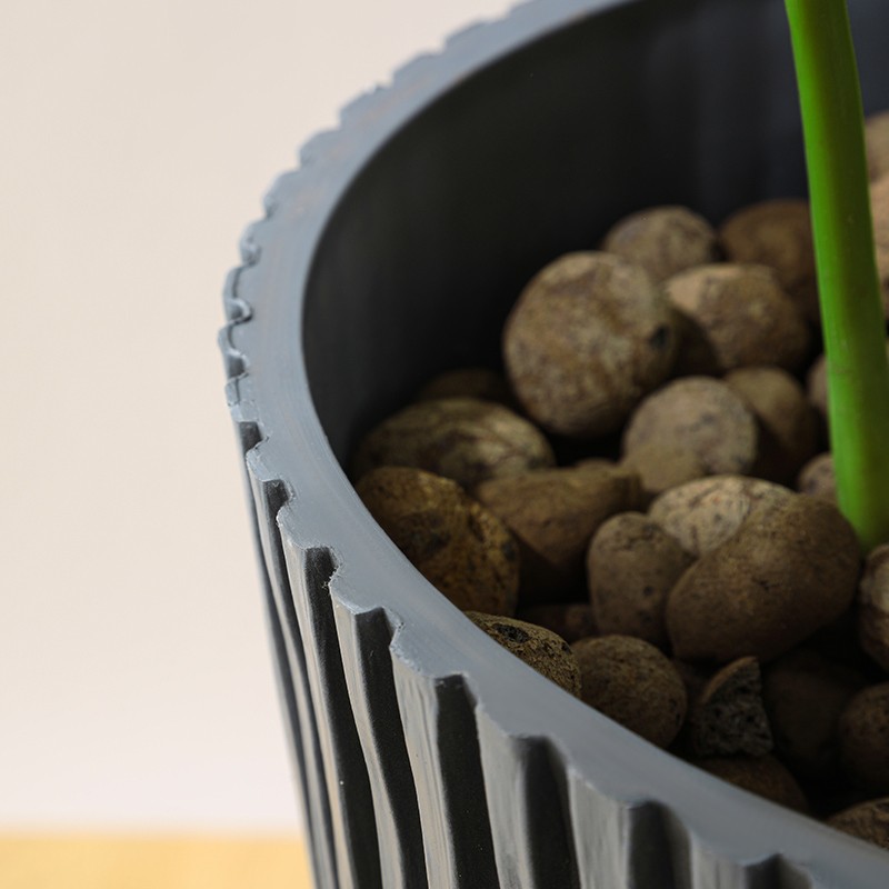 Cement Vertical Stripe Planter