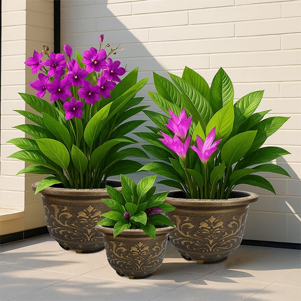 European Pattern Golden Planter