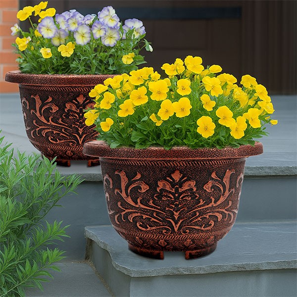 European Pattern Antique Brass Planter