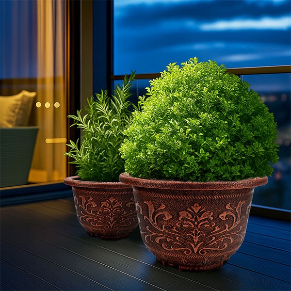 European Pattern Antique Brass Planter