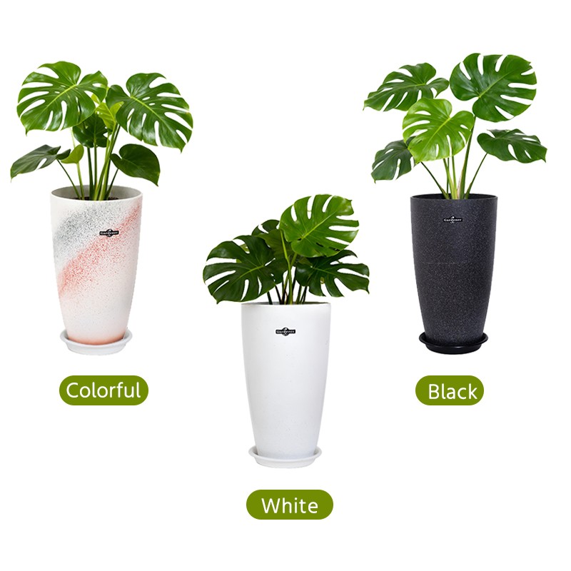 Tall Egg-shaped Decorative Planter