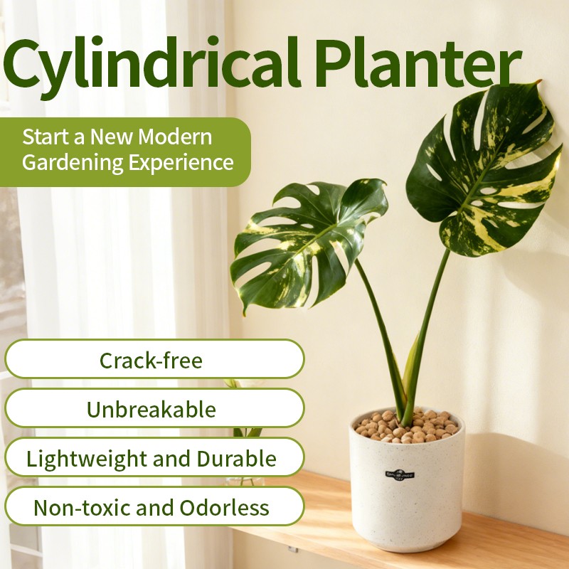 Straight Barrel-Shaped Planting Pot