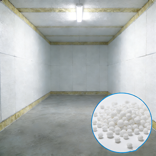 Surowiec do produkcji płyt izolacyjnych EPS do chłodni