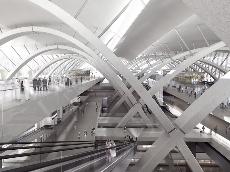 Large-span Special-shaped Steel Structure Ceiling and Bracing System of Airport