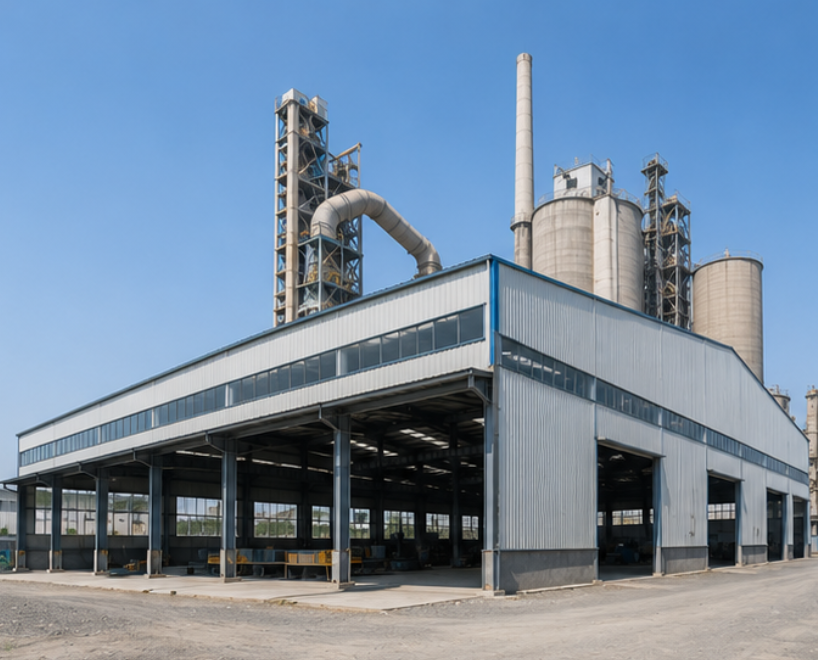 Steel Structure Cement Plant Workshop Solution