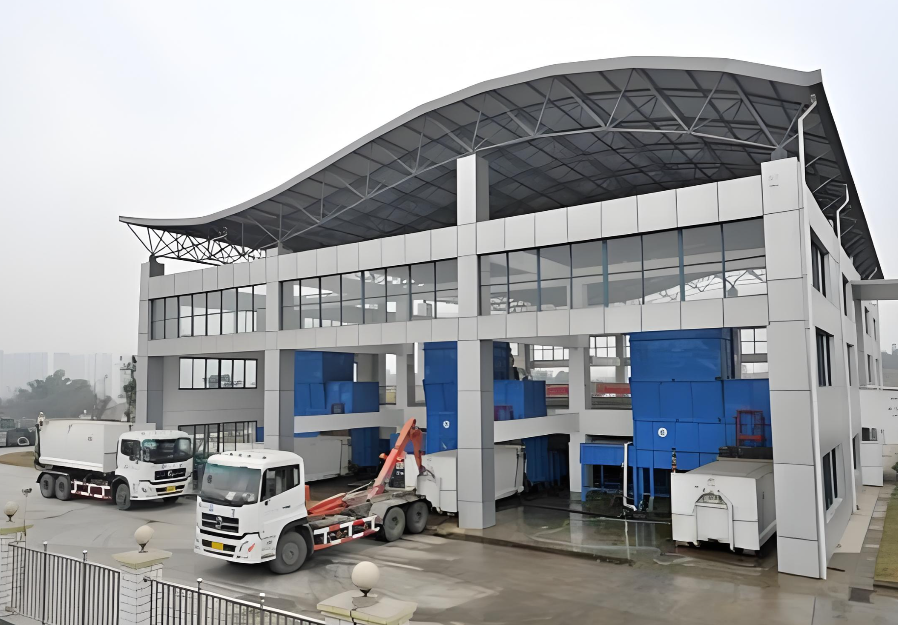 如何选择用于垃圾转运站的钢结构建筑