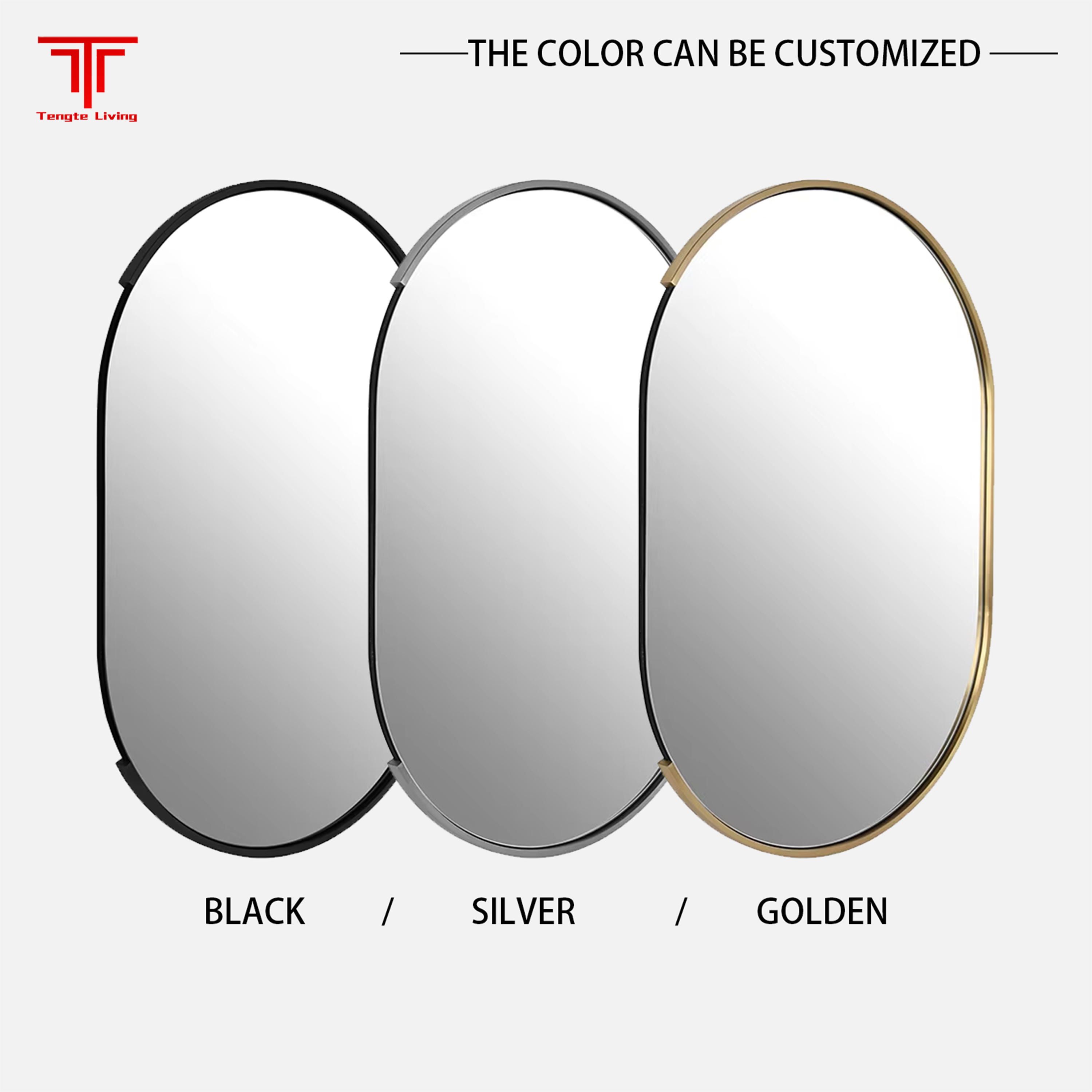 Oval Beveled Shatterproof Mirror