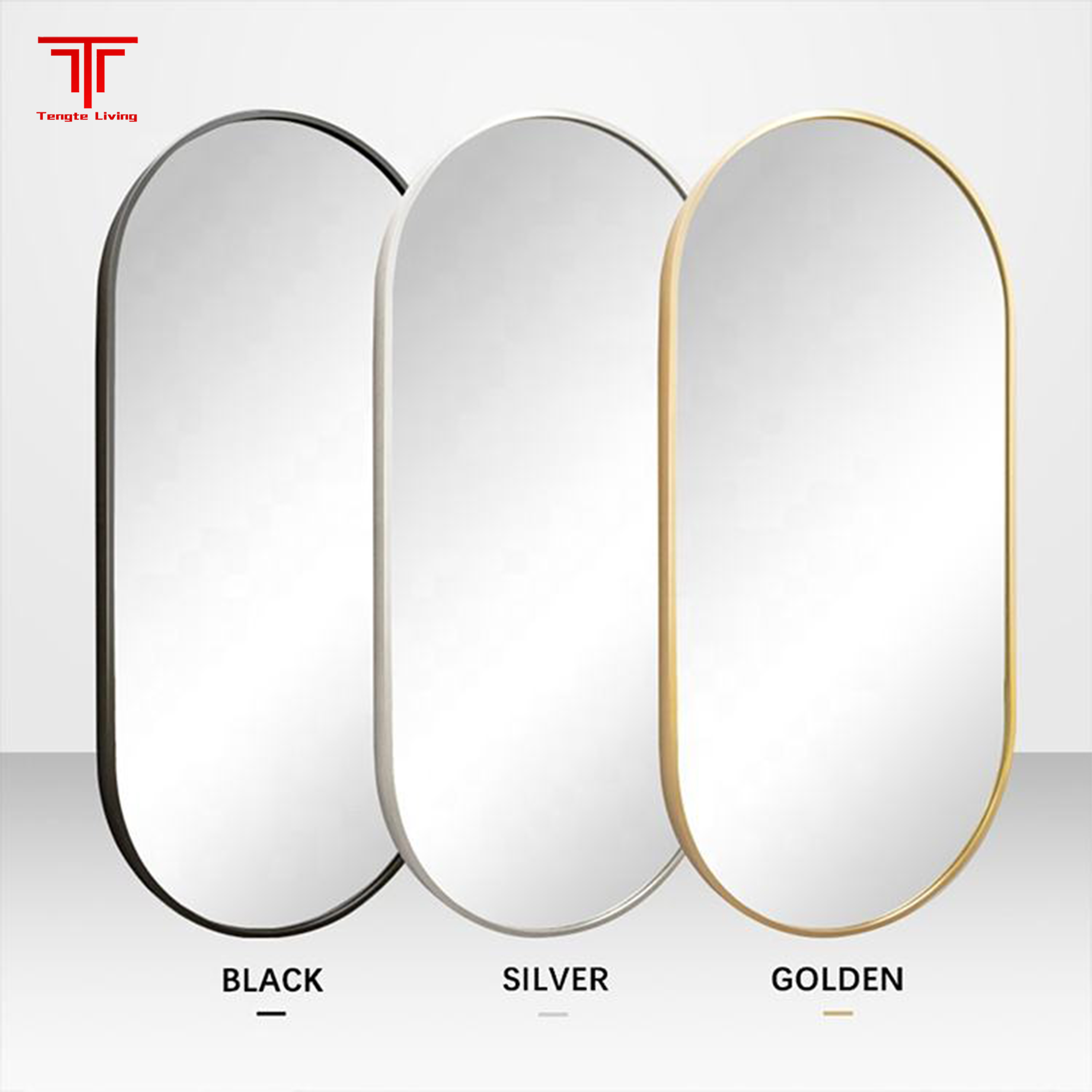 Oval Beveled Shatterproof Mirror