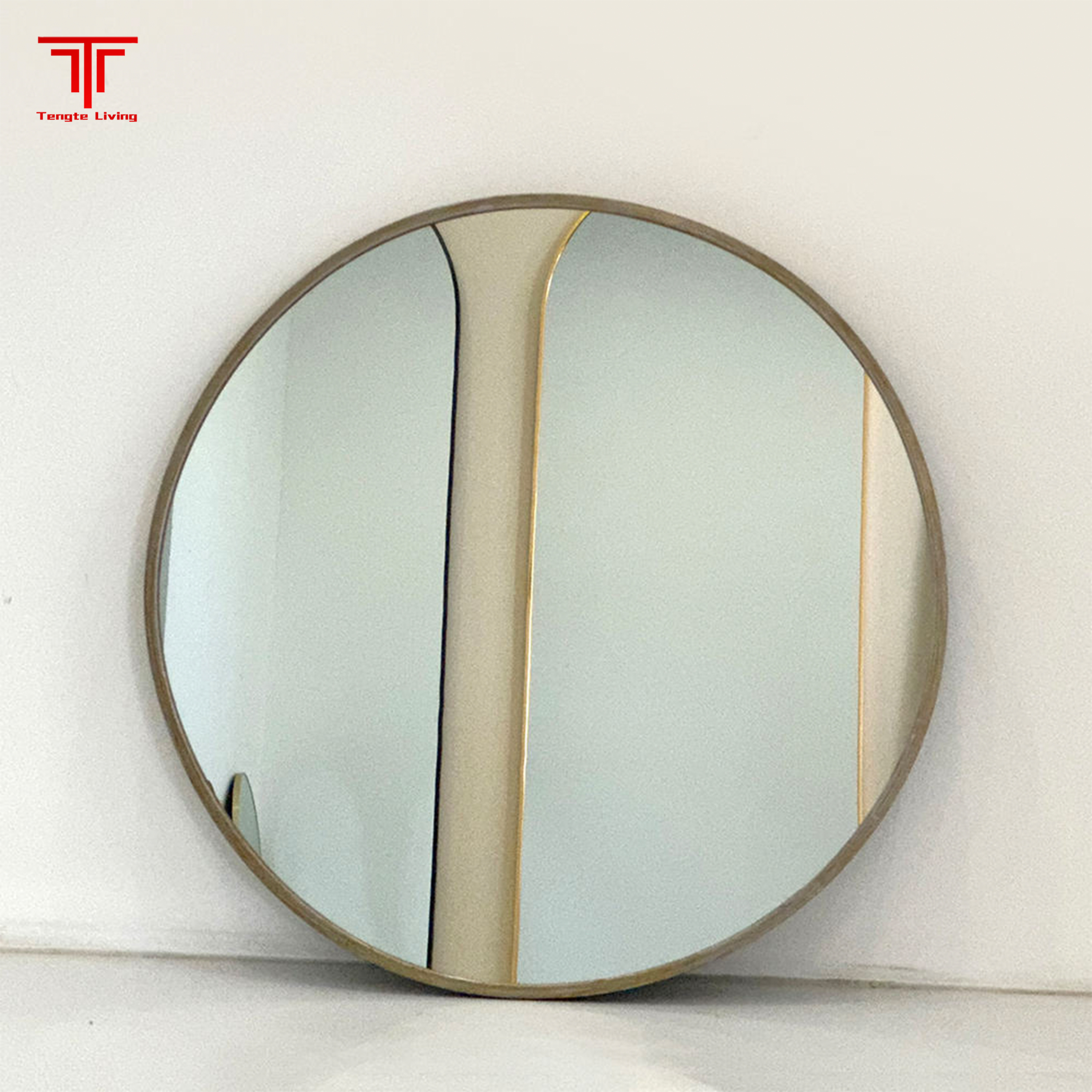 Black Round Wall Mounted Mirror
