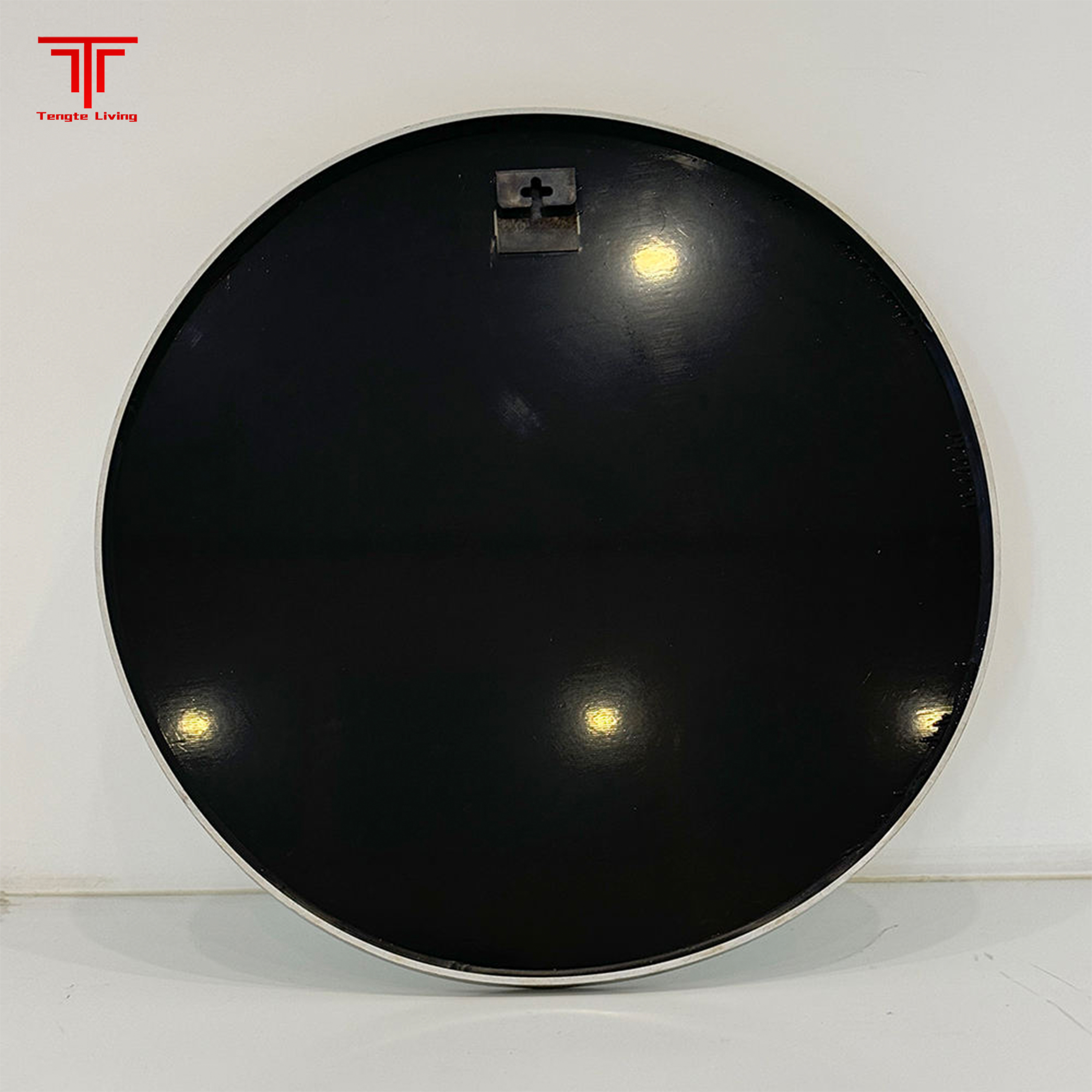 Black Round Wall Mounted Mirror