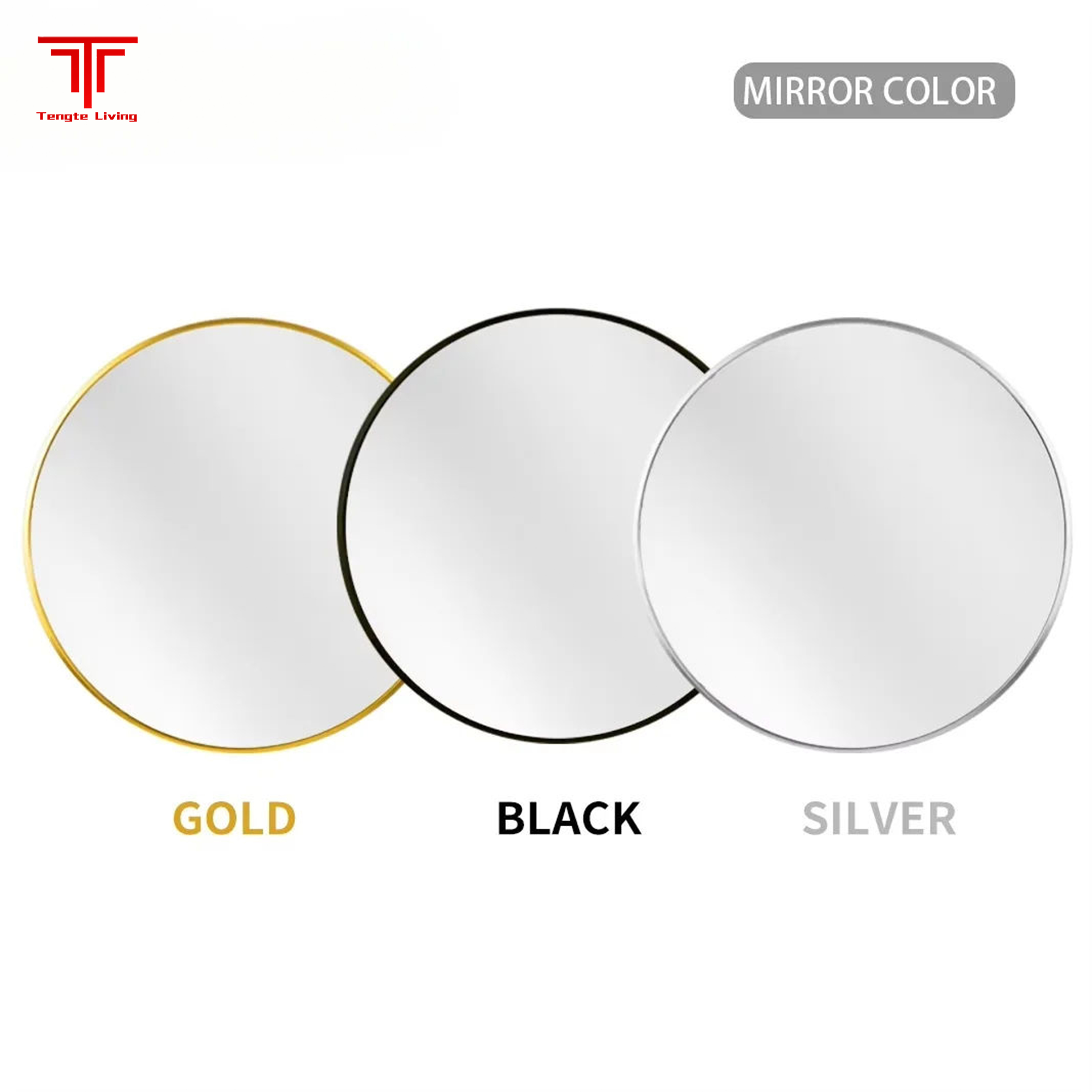 Luxury Silver Circle Bathroom Mirror