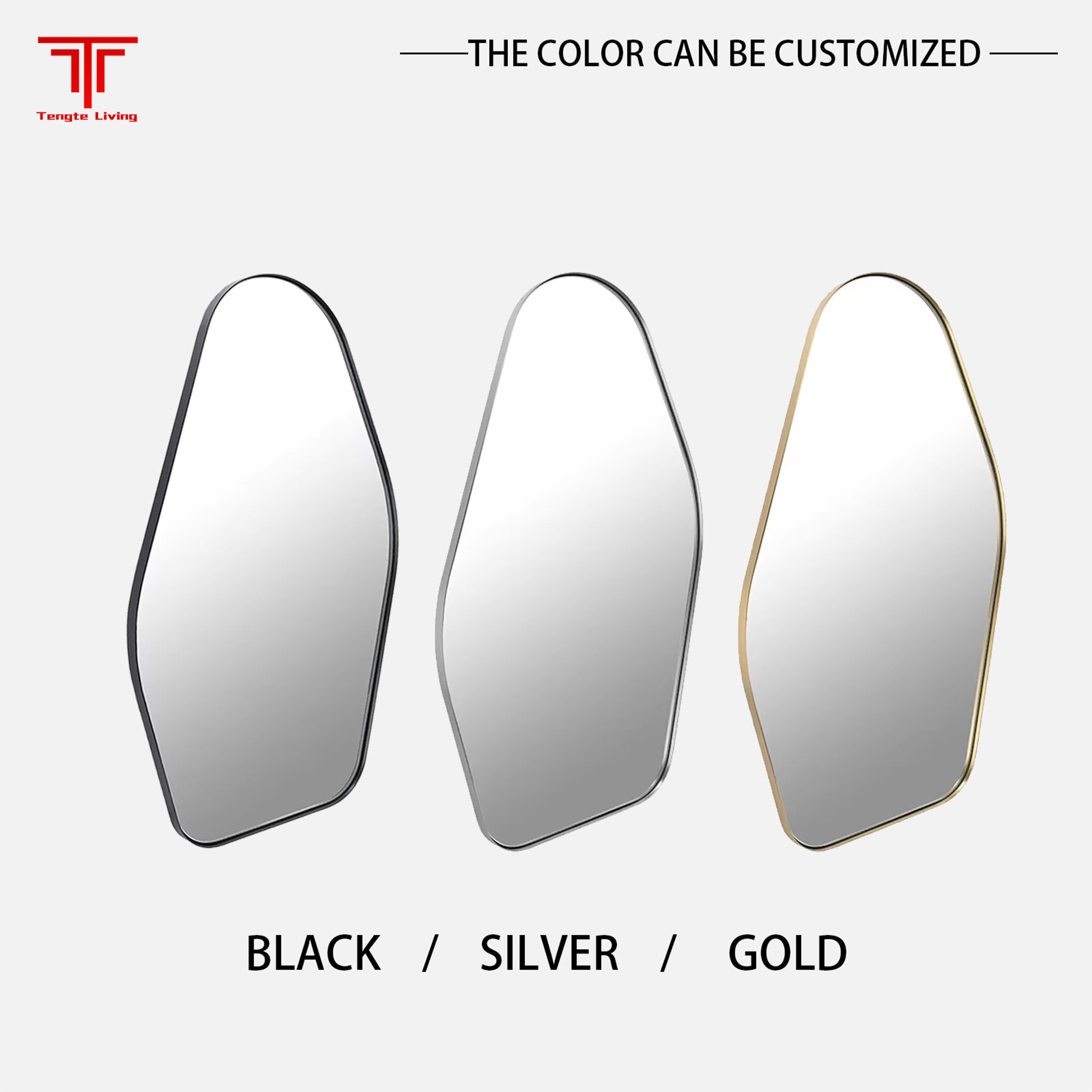 Matte Irregular Bathroom Mirror