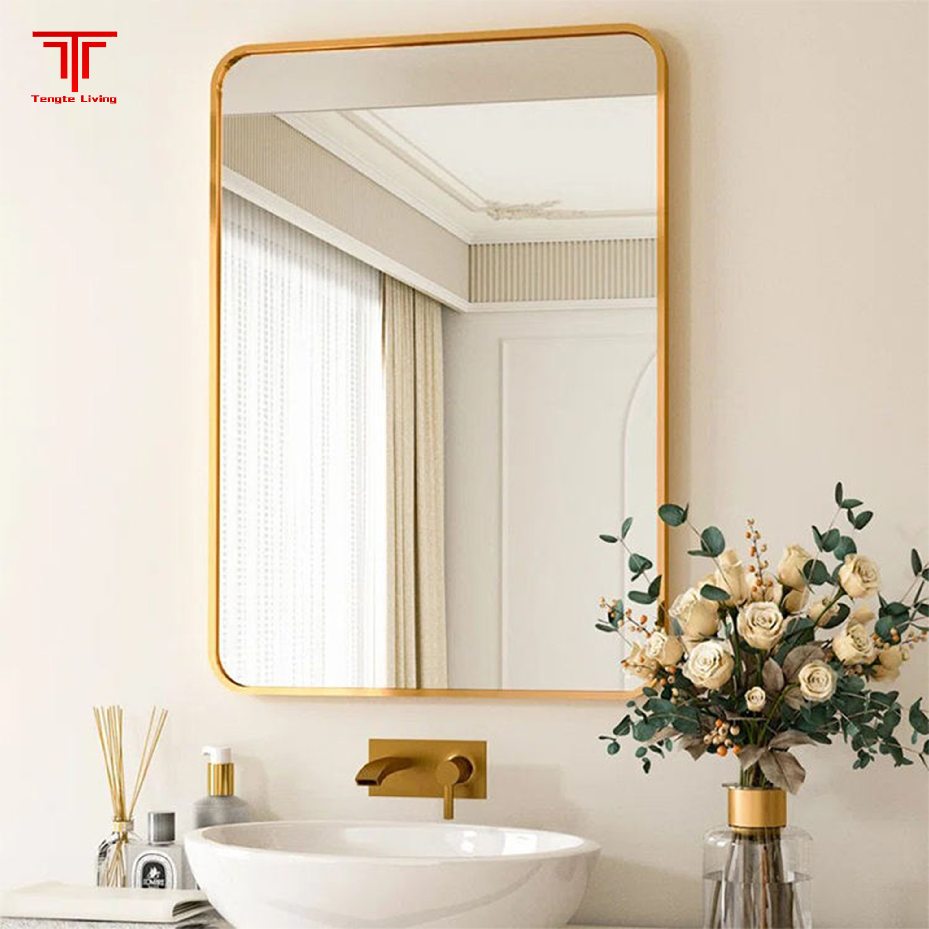 Unique Bronze Square Wall Mirrors