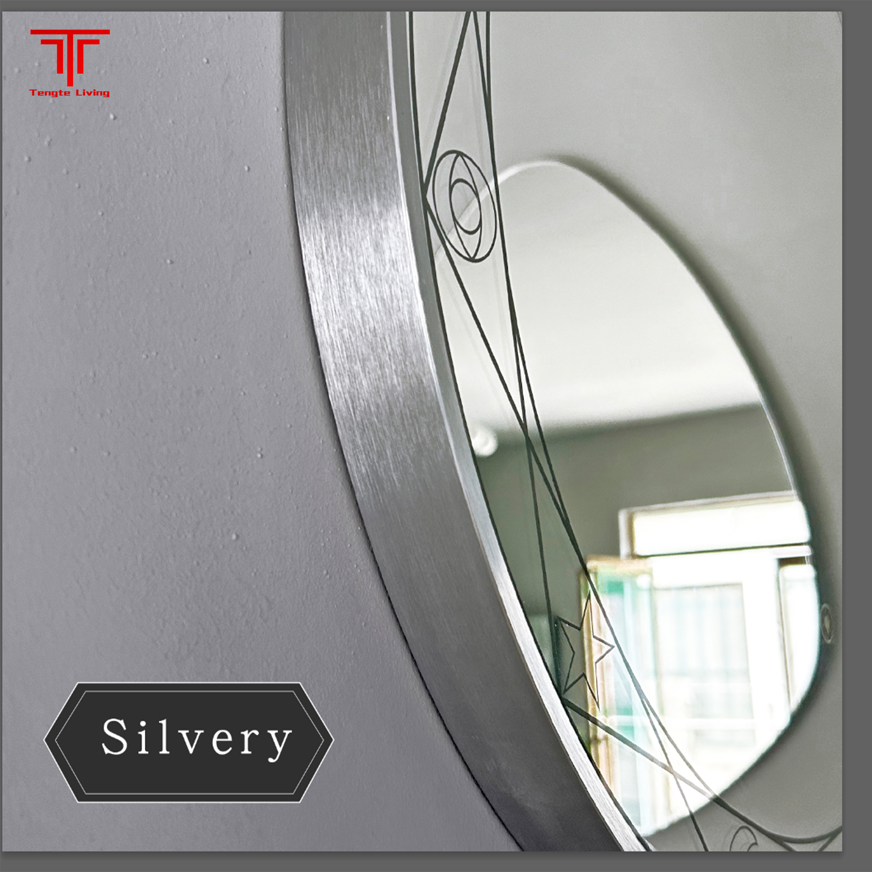 Circle Lighted Backlit Bathroom Mirror