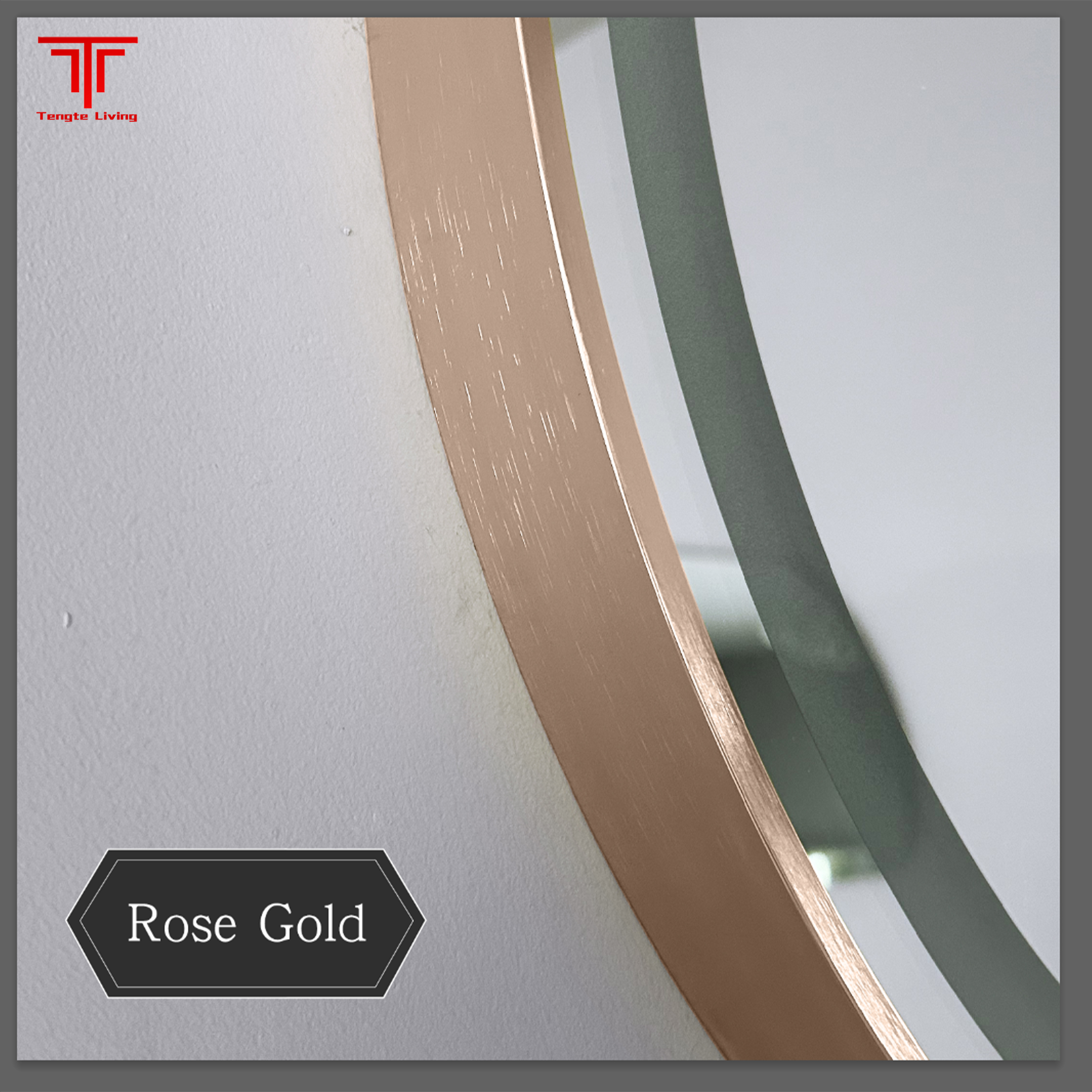 Circle Lighted Backlit Bathroom Mirror