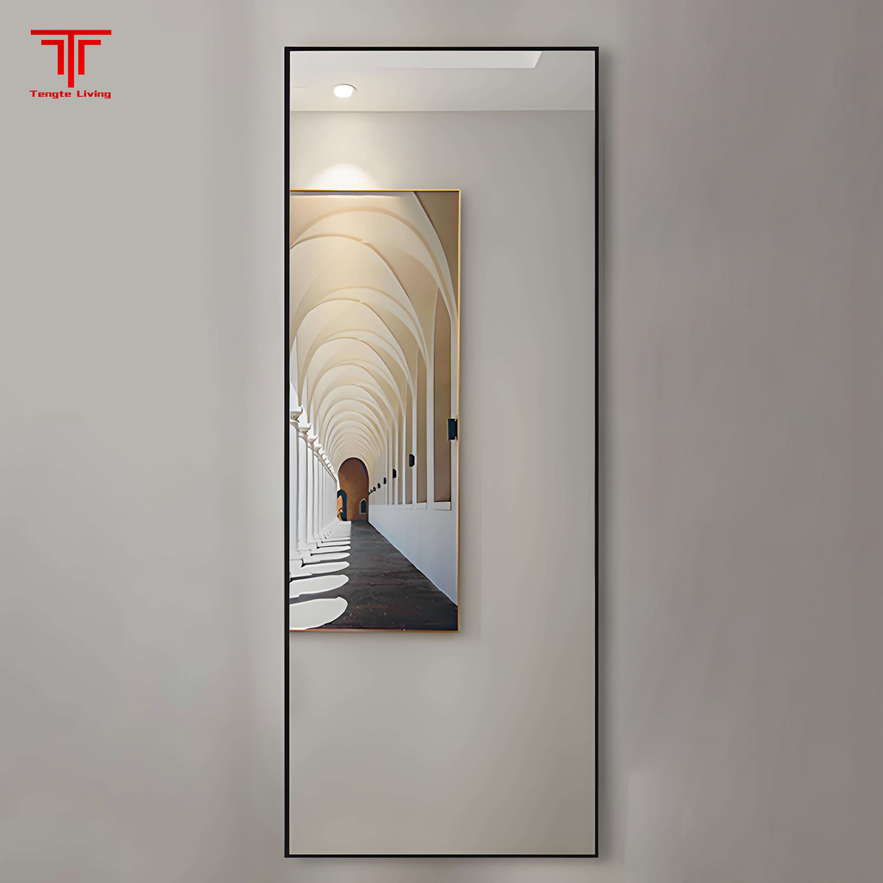 Framed Black Full Length Mirror
