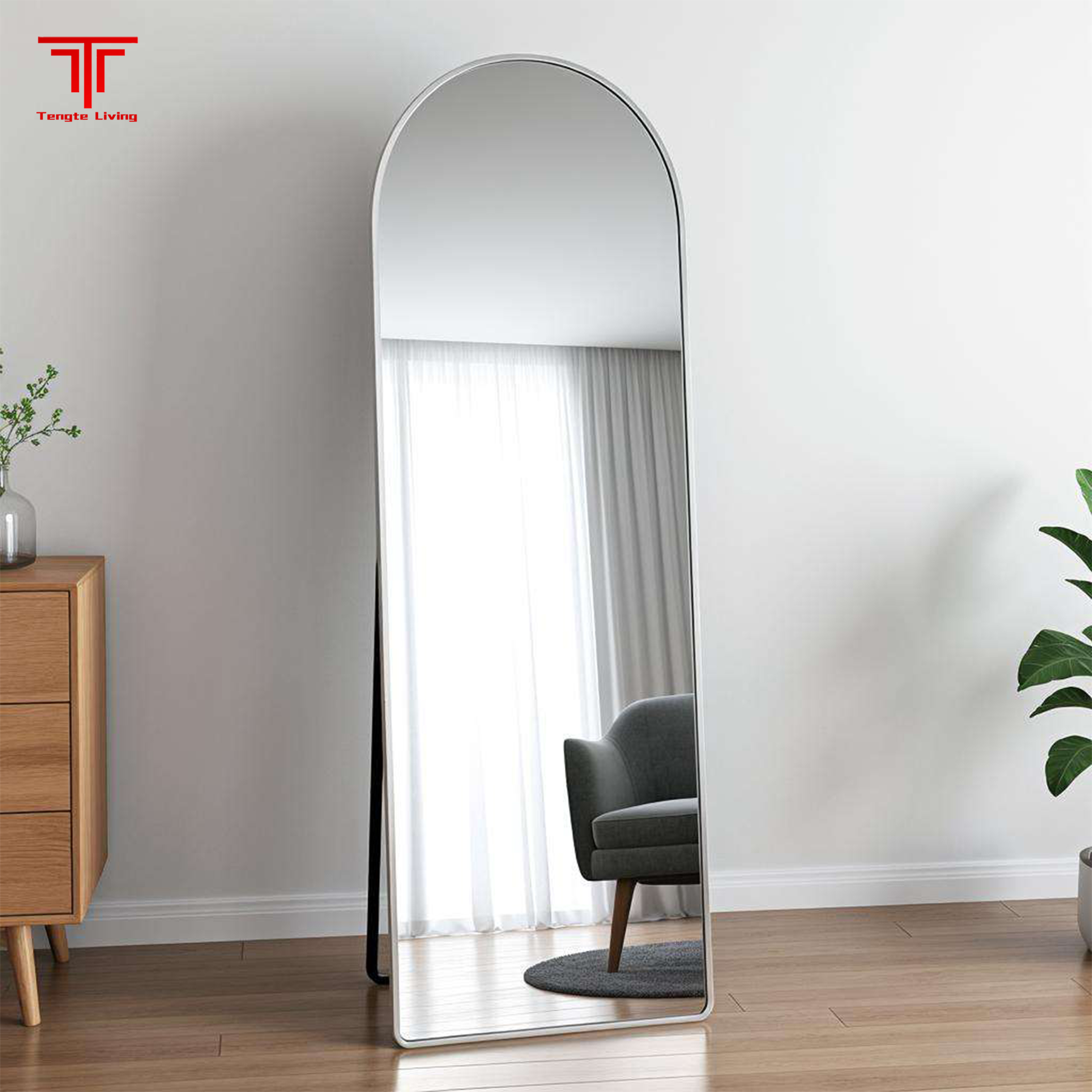 Arch Floor Standing Full Length Mirror