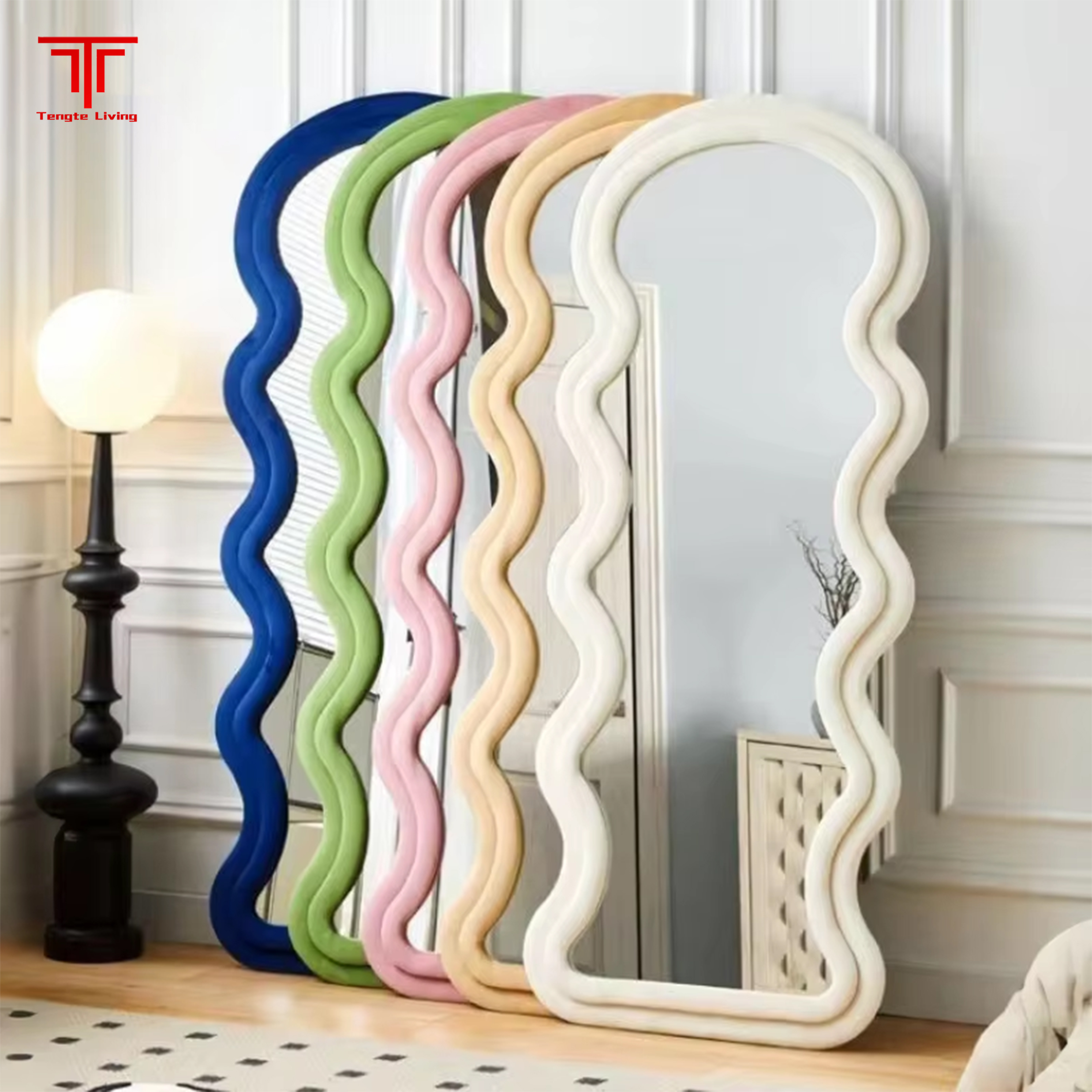 Wavy Full Body Standing Mirror