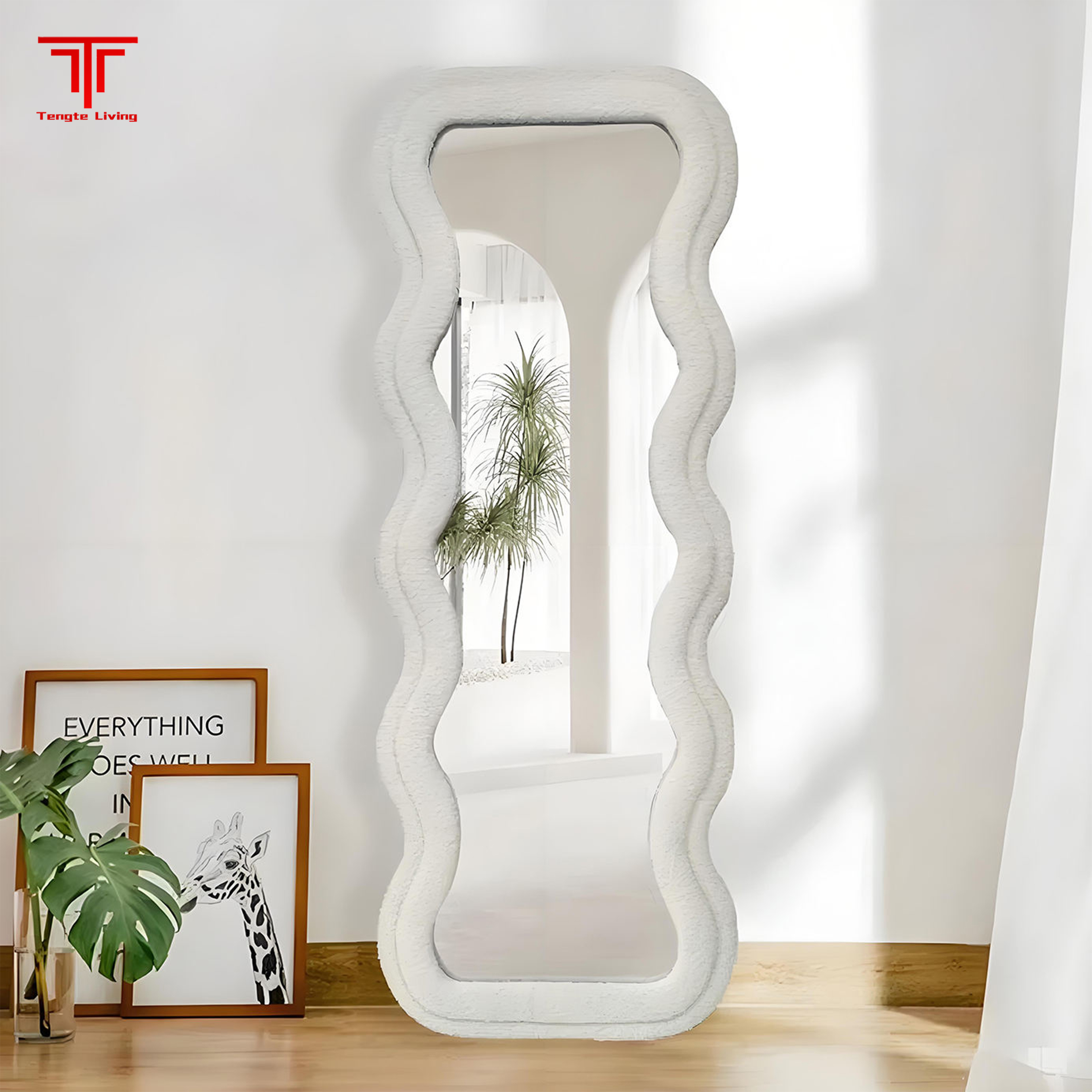 Wavy Full Body Standing Mirror