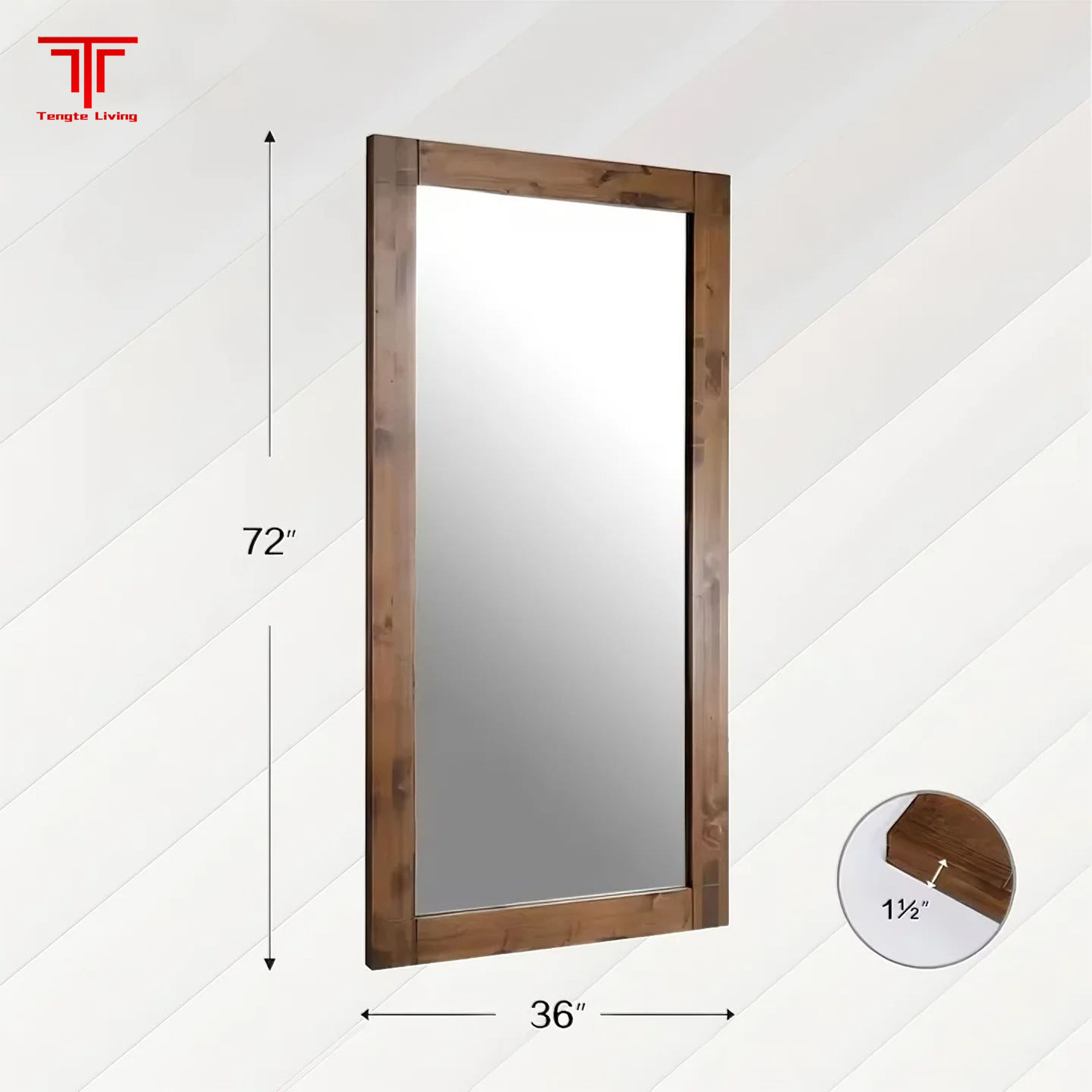 Wood Wall Framed Mirrors