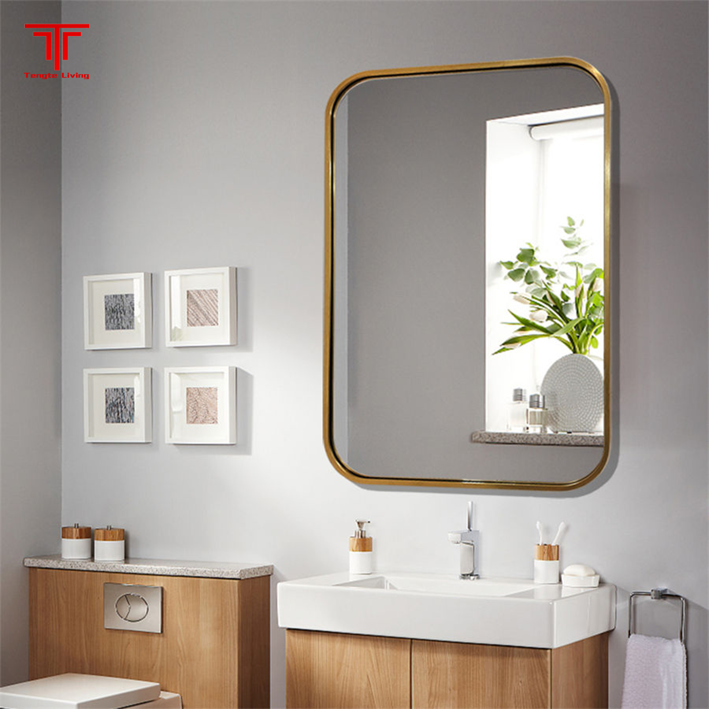 Metal Framed Wall Bathroom Mirrors
