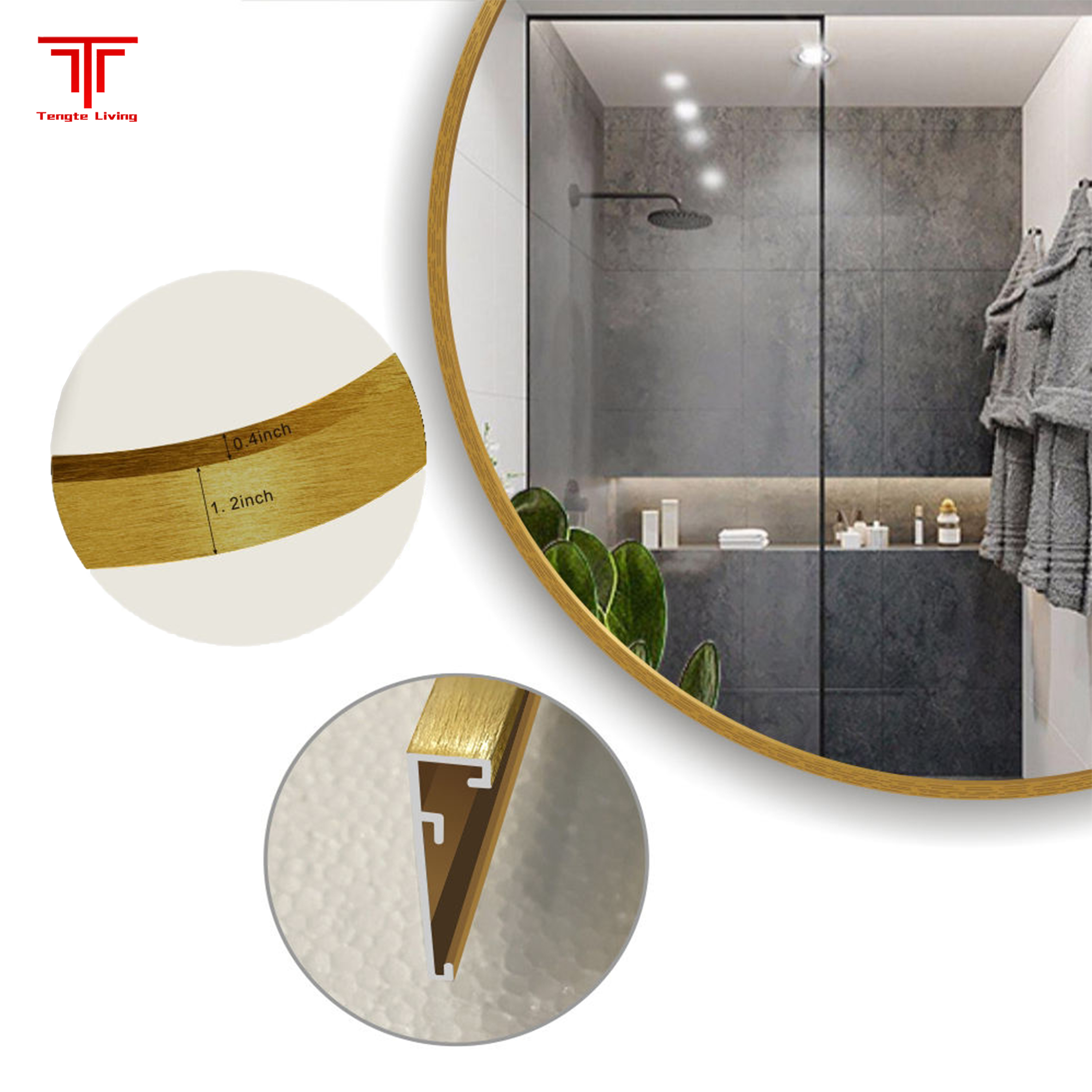 Metal Framed Wall Bathroom Mirrors