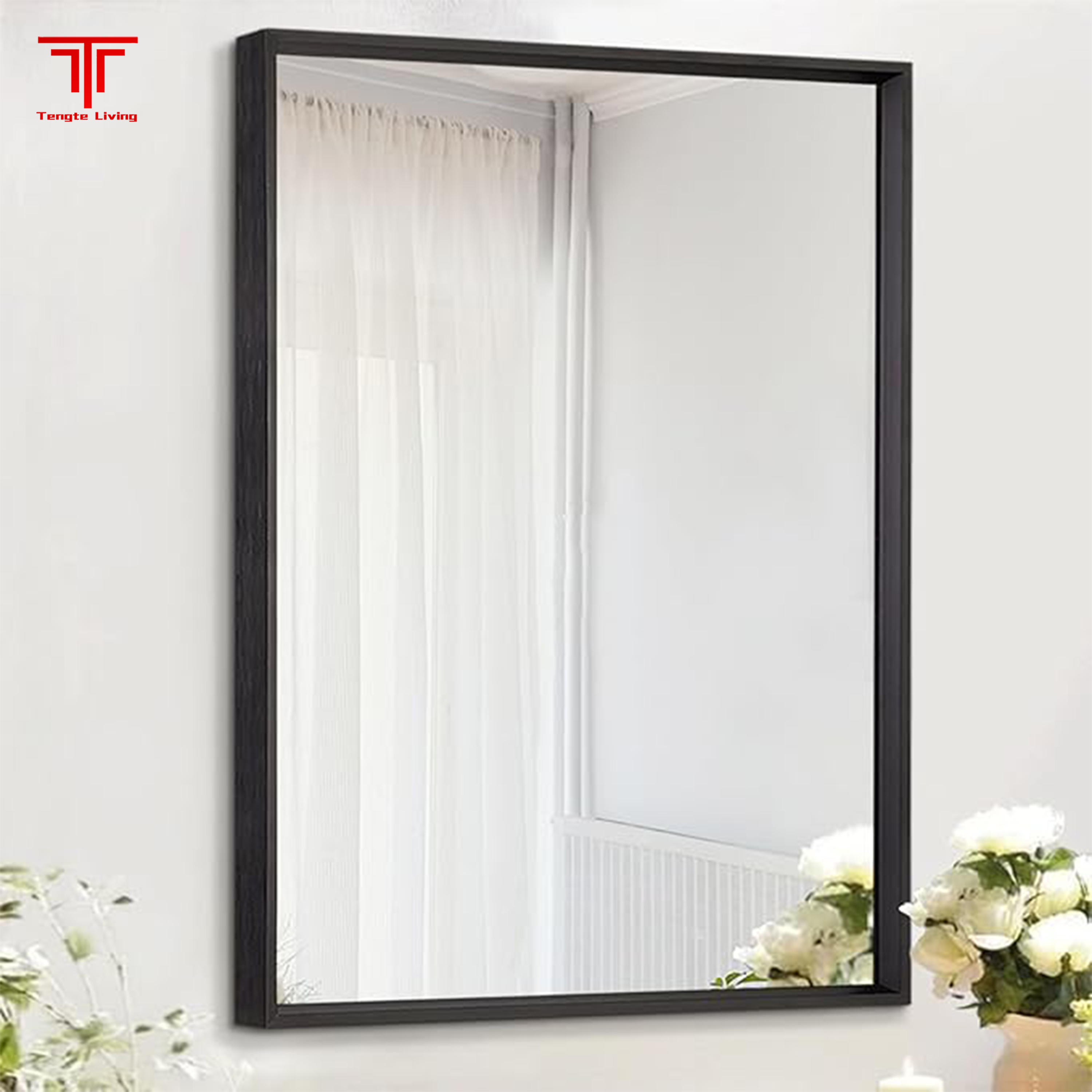 Iron Frame Square Wall Mirror
