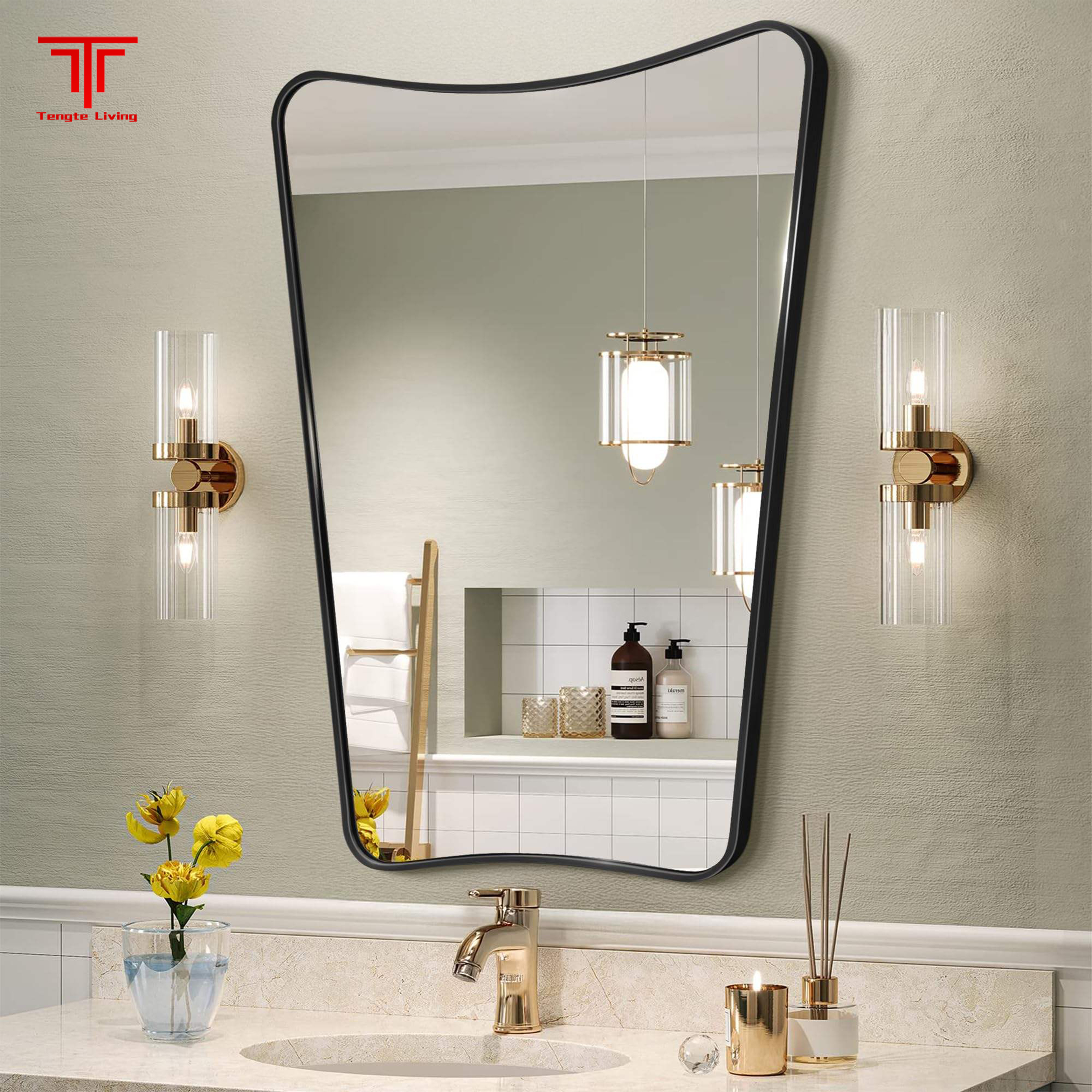 Customized Bathroom Standing Mirror with Lights