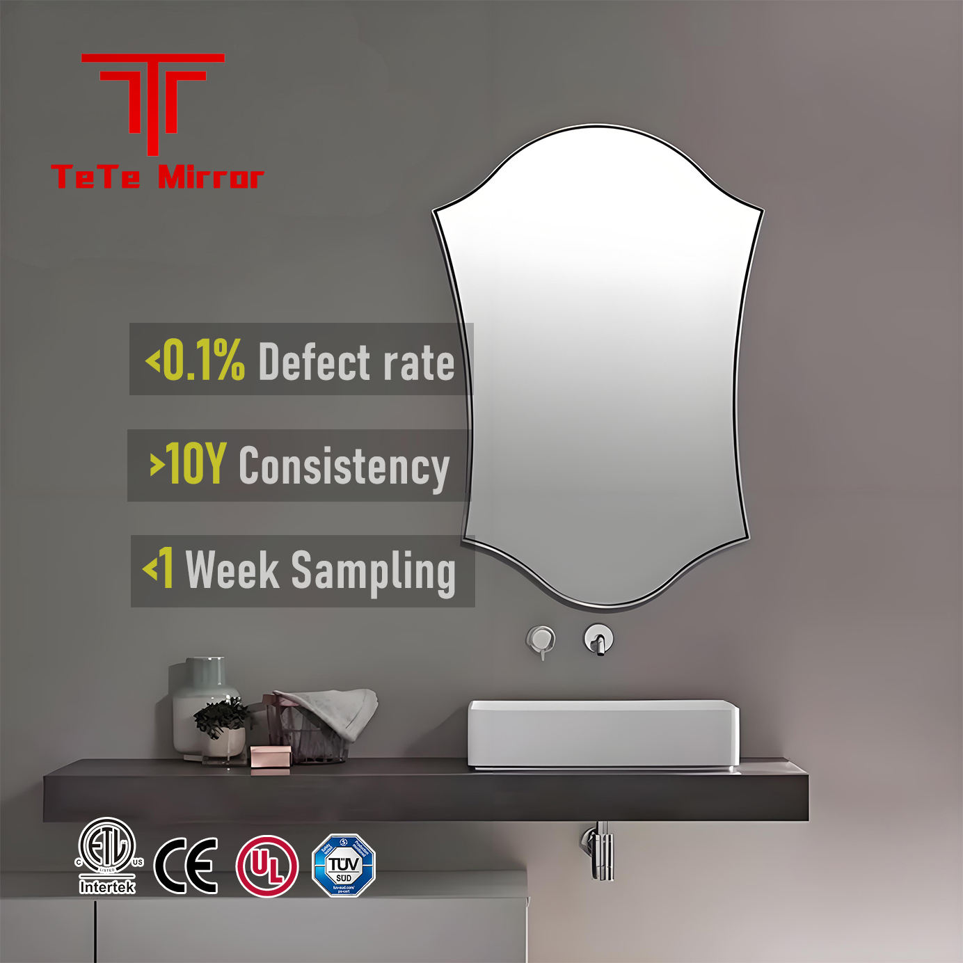 arched bathroom mirror