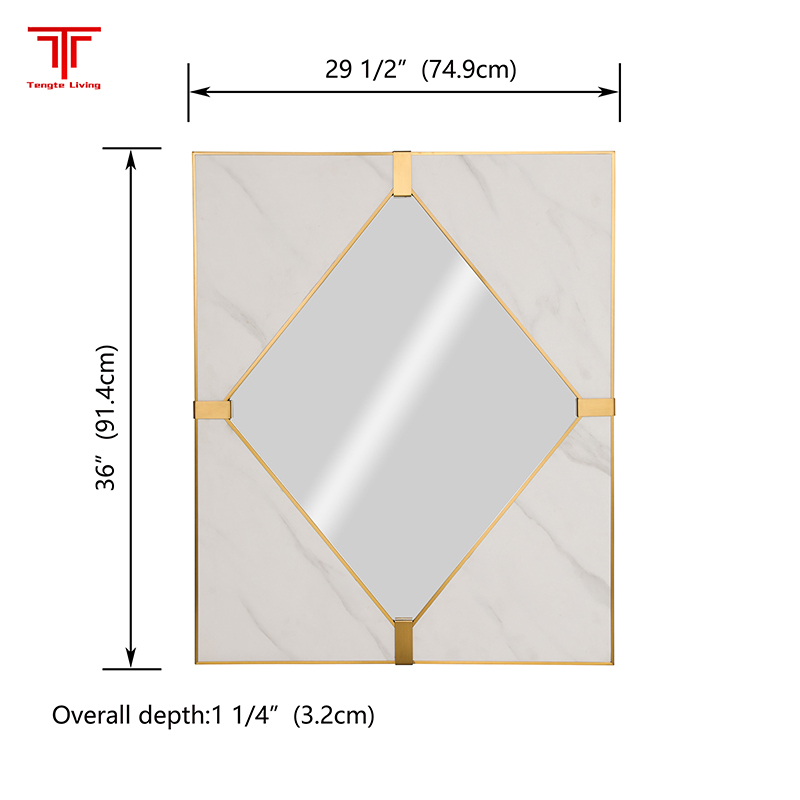 brushed gold vanity mirror