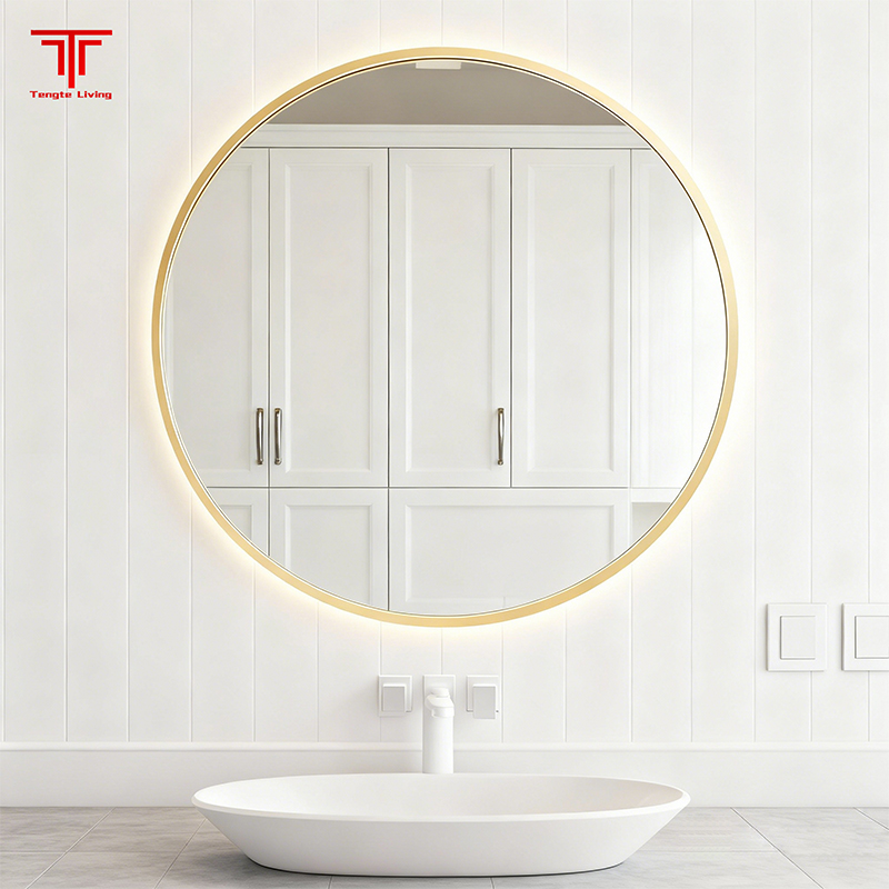 circle mirror with lights