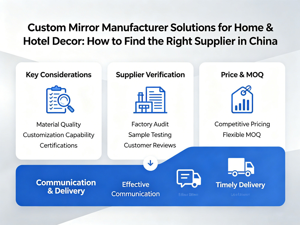 Custom Mirror Manufacturer Solutions for Home & Hotel Decor: How to Find the Right Supplier in China