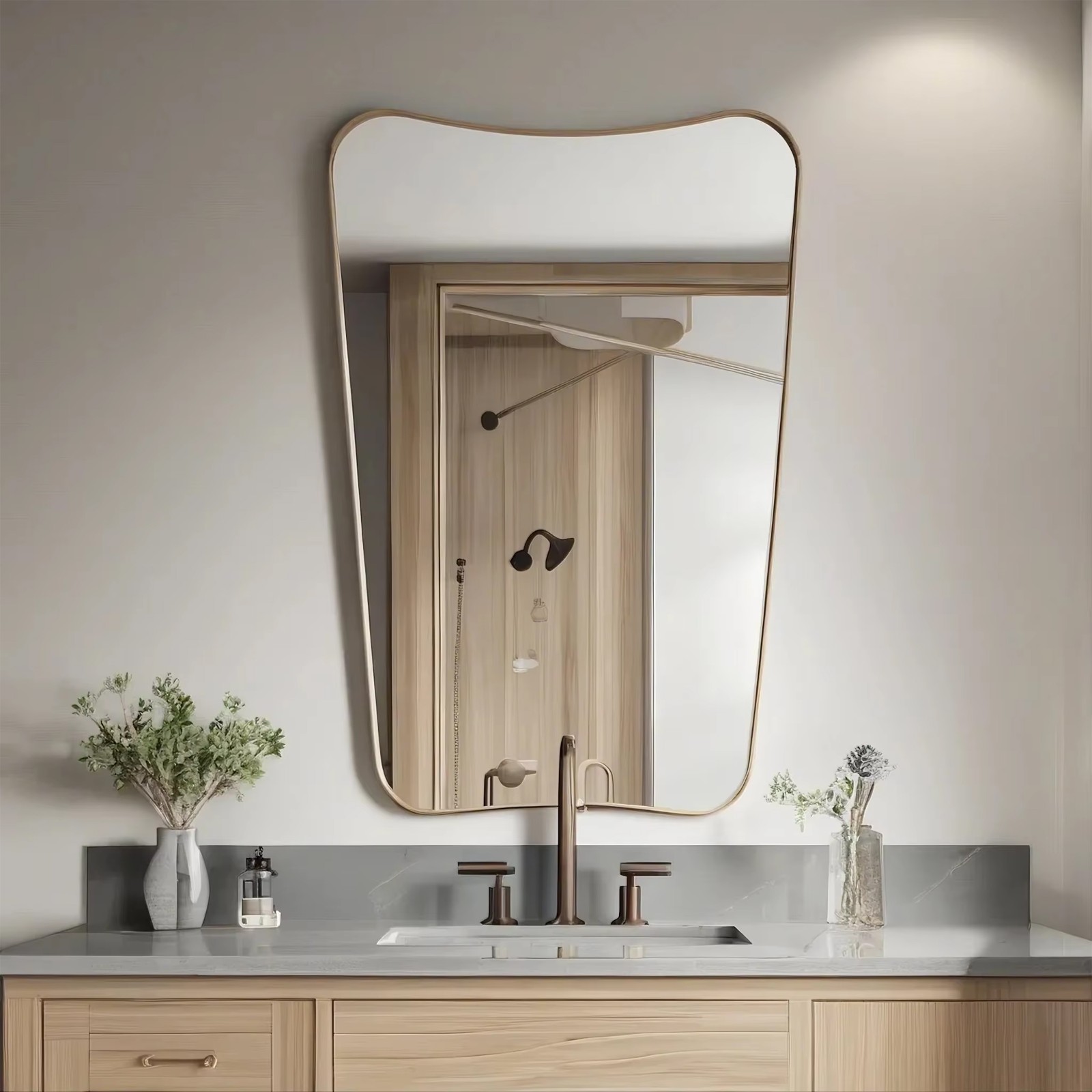 Boring Regular Bathroom Mirrors? Why Not Pick Custom Shaped Stainless Steel Mirrors?