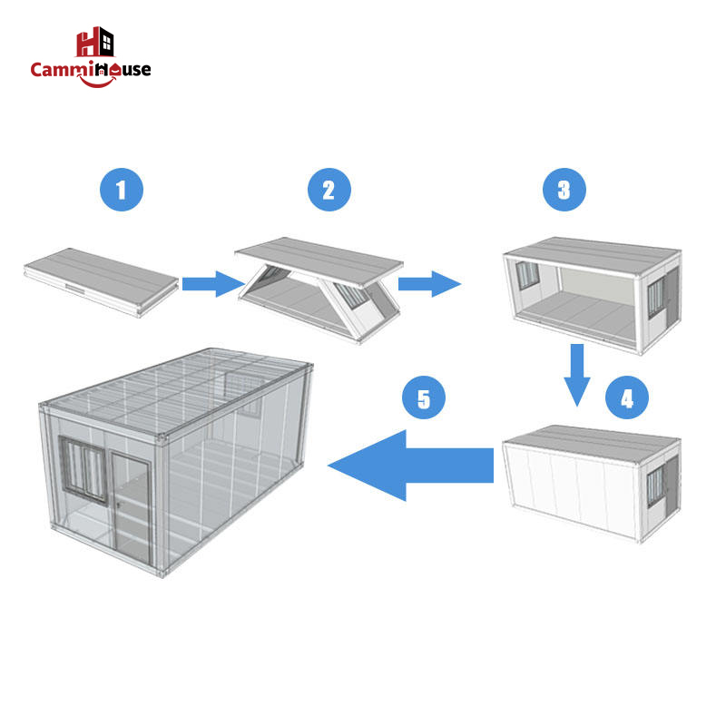 Prefab Z-foldable 20ft Container House