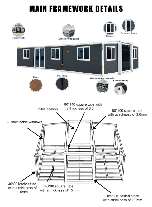 Expandable container house systems