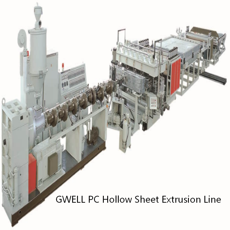 GWELL PC Corrugated Sheet Hollow Sheet Solid Board Extrusion Line