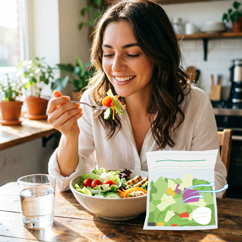 breathable packaging for salads