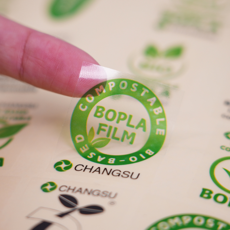 transparent sustainable film for tag