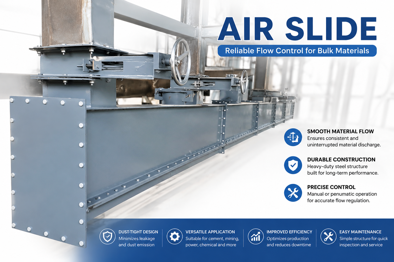 Air Slide for Cement and Raw Meal Conveying