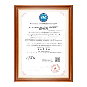 Certificate of After-Sales Service Certification for Products