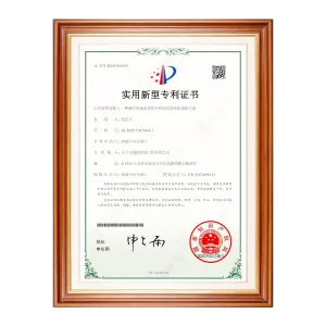 Utility Model Patent Certificate for Movable Pulse Bag Filter